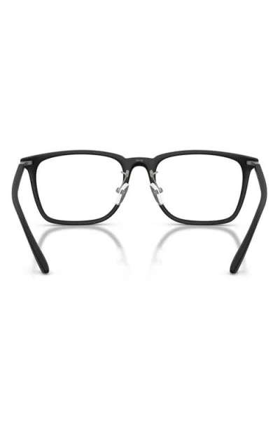 Emporio Armani 55mm Pillow Optical Glasses In Black