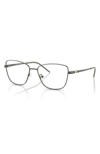 Emporio Armani 53mm Irregular Optical Glasses In Gray