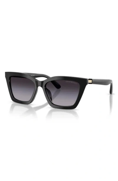 Emporio Armani Grey Gradient Butterfly Ladies Sunglasses Ea4250u 50178g 54 In Black