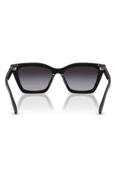 Emporio Armani Grey Gradient Butterfly Ladies Sunglasses Ea4250u 50178g 54 In Black