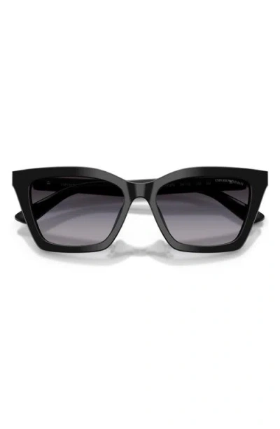 Emporio Armani Grey Gradient Butterfly Ladies Sunglasses Ea4250u 50178g 54 In Black