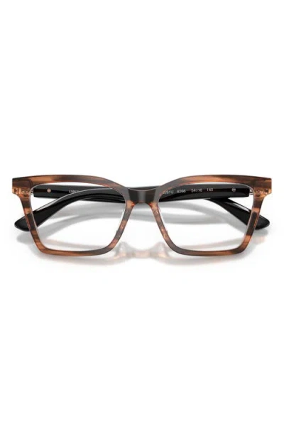 Emporio Armani 54mm Butterfly Optical Glasses In Brown