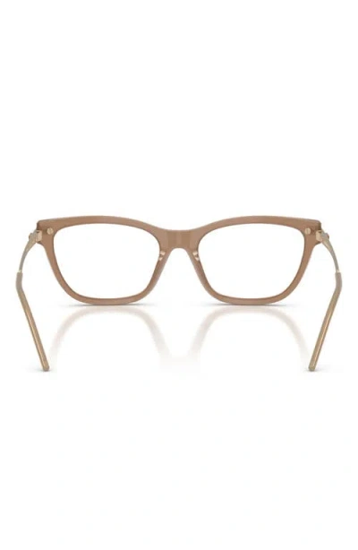 Emporio Armani 54mm Cat Eye Optical Glasses In Brown