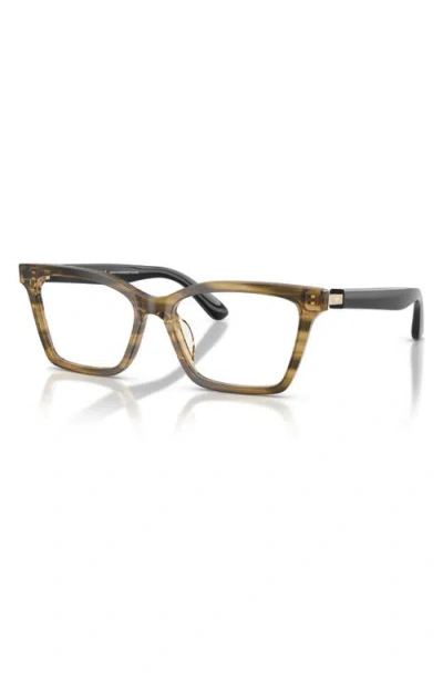 Emporio Armani 54mm Butterfly Optical Glasses In Multi