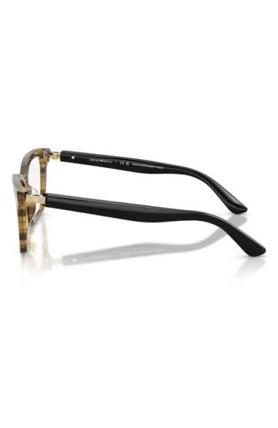 Emporio Armani 54mm Butterfly Optical Glasses In Multi
