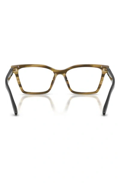Emporio Armani 54mm Butterfly Optical Glasses In Multi
