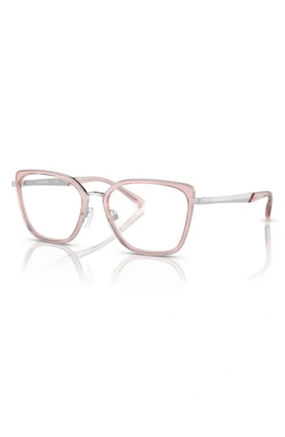 Emporio Armani 52mm Cat Eye Optical Glasses In Multi