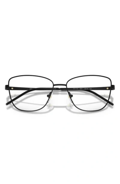 Emporio Armani 53mm Irregular Optical Glasses In Black