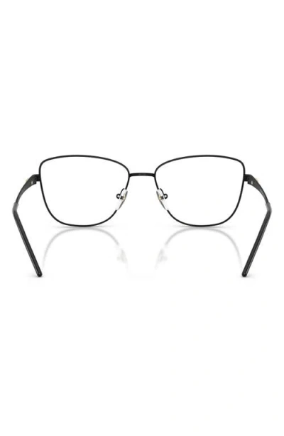 Emporio Armani 53mm Irregular Optical Glasses In Black