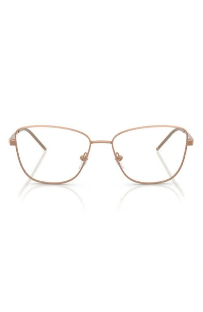Emporio Armani 53mm Irregular Optical Glasses In Gold