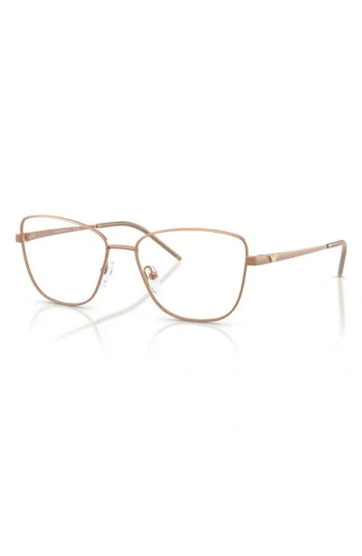 Emporio Armani 53mm Irregular Optical Glasses In Gold