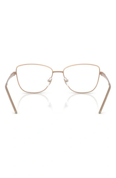Emporio Armani 53mm Irregular Optical Glasses In Gold