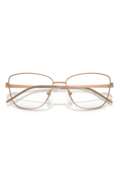Emporio Armani 53mm Irregular Optical Glasses In Gold