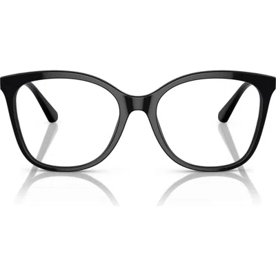 Emporio Armani 54mm Square Optical Glasses In Black