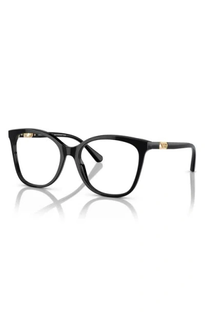 Emporio Armani 54mm Square Optical Glasses In Black