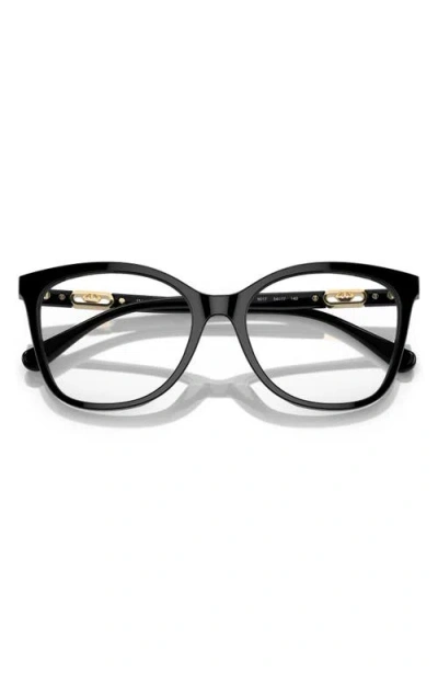 Emporio Armani 54mm Square Optical Glasses In Black