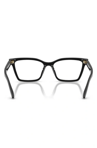 Emporio Armani 54mm Butterfly Optical Glasses In Brown