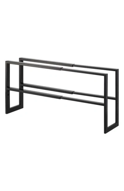 Yamazaki 2-tier Expandable Shoe Rack In Black