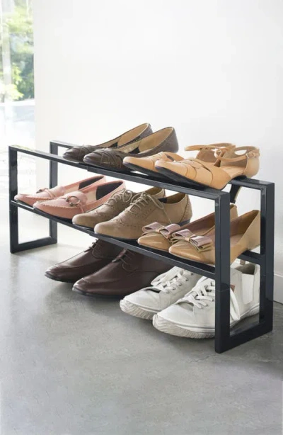 Yamazaki 2-tier Expandable Shoe Rack In Black