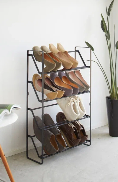 Yamazaki Slim Shoe Rack In Black