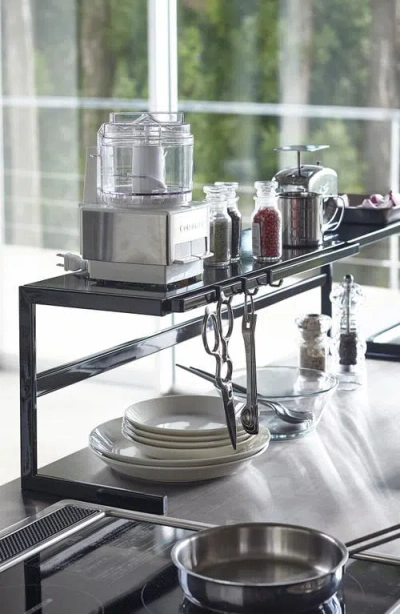 Yamazaki Expandable Countertop Shelf In Black