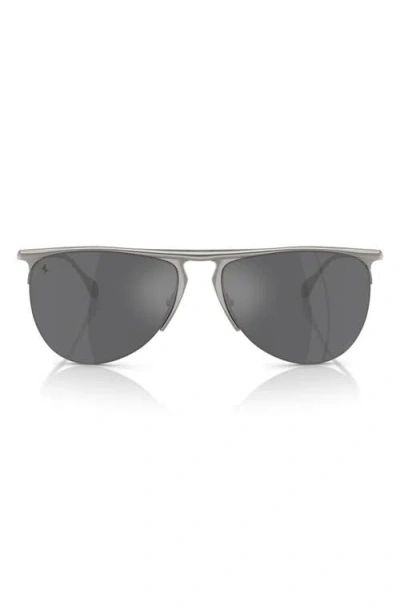 Scuderia Ferrari 59mm Pilot Sunglasses In Metallic