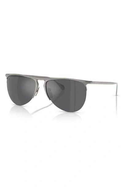 Scuderia Ferrari 59mm Pilot Sunglasses In Metallic