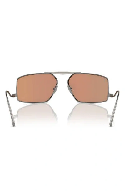 Scuderia Ferrari 64mm Oversize Rectangular Sunglasses In Metallic