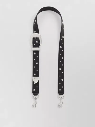 Marc Jacobs Star Embellished Adjustable Bag Strap In Black