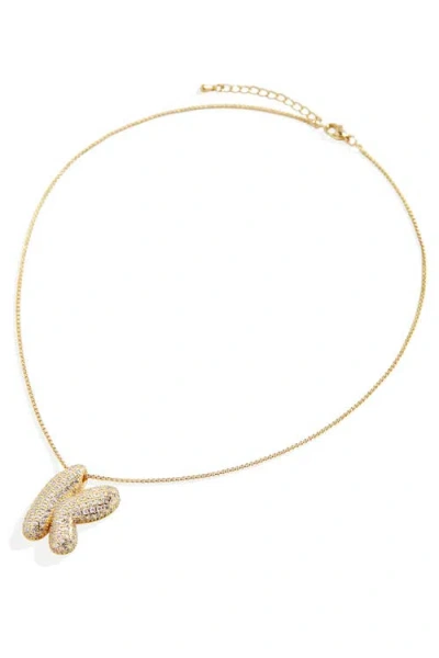 Mint & Lily Pave Bubble Initial Necklace