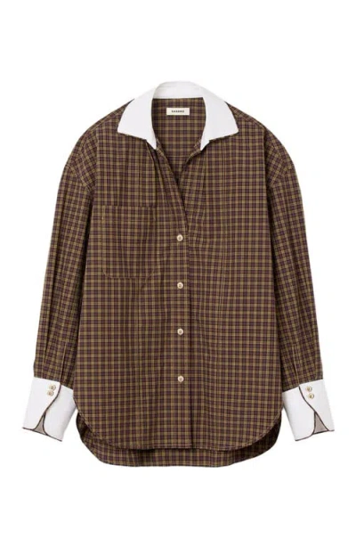 Sandro Two-tone Check Shirt In Multi