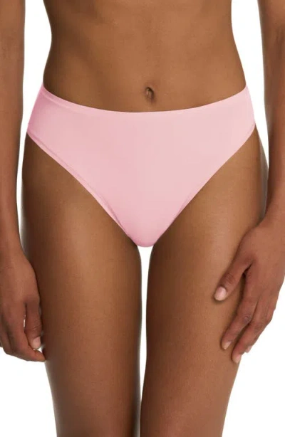 Natori Bliss Bare Cotton High Cut Briefs In Pink