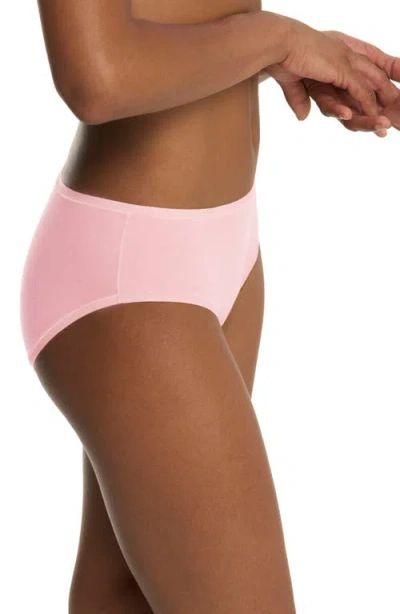 Natori Bliss Bare Cotton Hipster Briefs In Pink