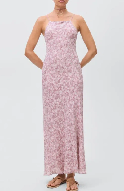 Mango Teen Floral Maxi Dress In Pink