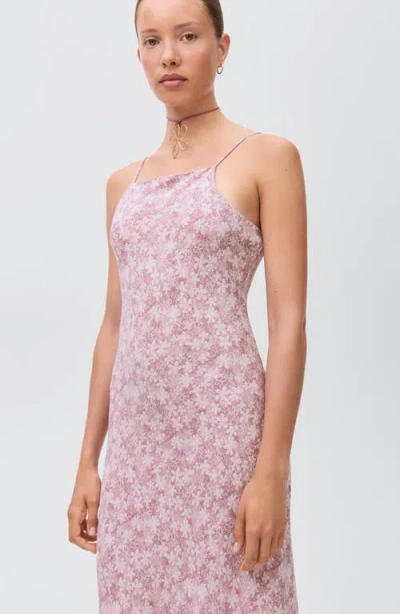 Mango Teen Floral Maxi Dress In Pink
