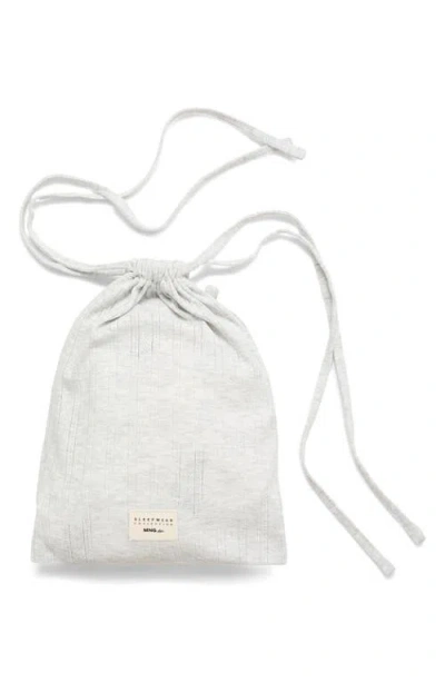 Mango Teen Pointelle Long Pajamas In Gray