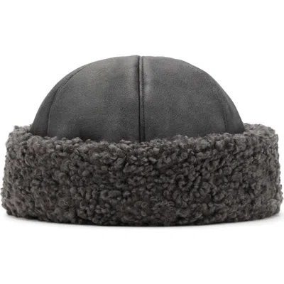 Mango Teen Faux Shearling Cuffed Hat In Brown