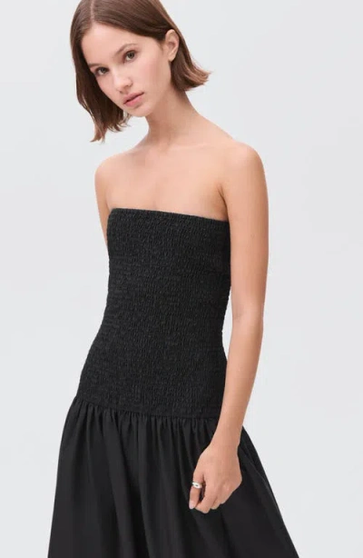 Mango Teen Strapless Maxi Dress In Black