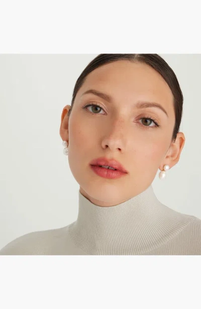 Mejuri Bold Pearl Drop Earrings In Vermeil