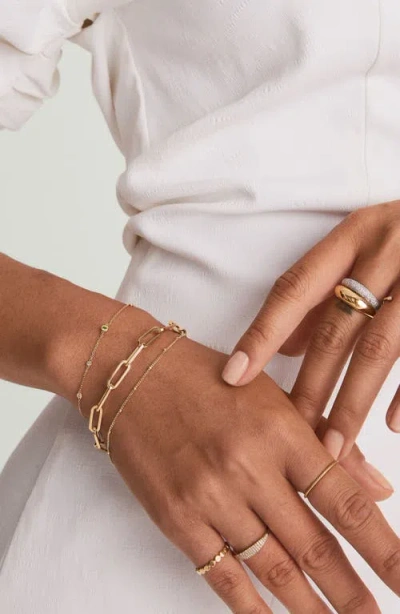 Mejuri Pavé Diamond Thin Dôme Ring In Brown