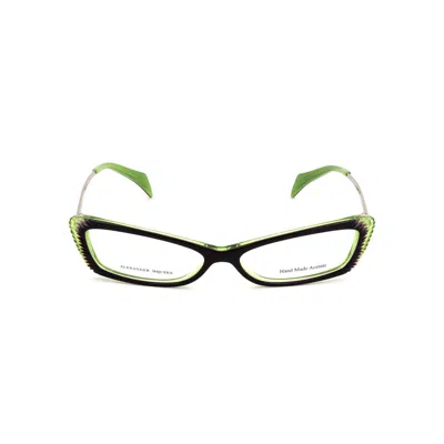 Alexander Mcqueen Multicolor Acetate Frames In Green
