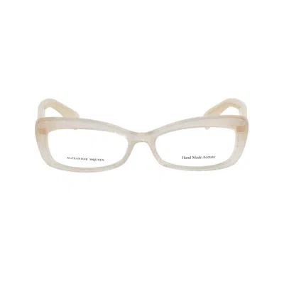 Alexander Mcqueen Bicolor Acetate Glasses Women's (frames) In Neutral
