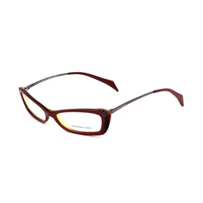 Alexander Mcqueen Multicolor Acetate Frames In Burgundy