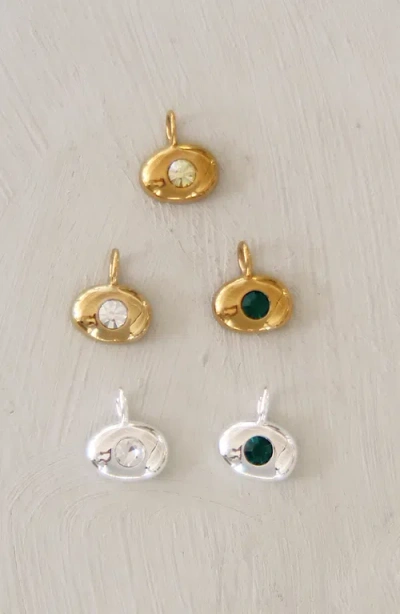 Joiana Jewelry Zirconia Bean Charm Pendant