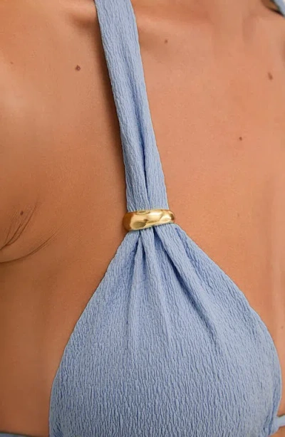 Vix Paula Hermanny Firenze Bia Tube Halter Bikini Top In Blue