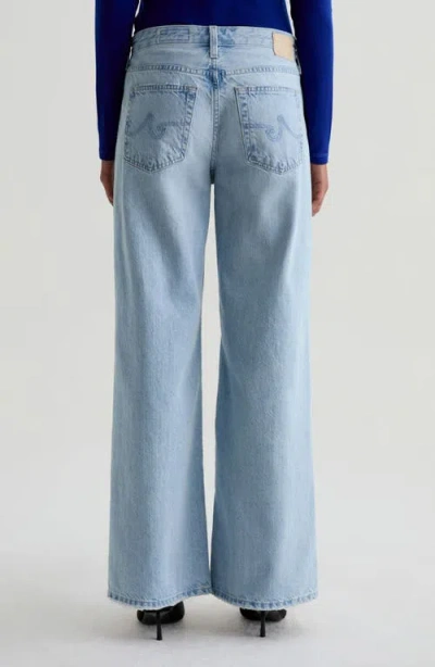Ag Saige Mid Rise Wide Leg Jeans In Blue