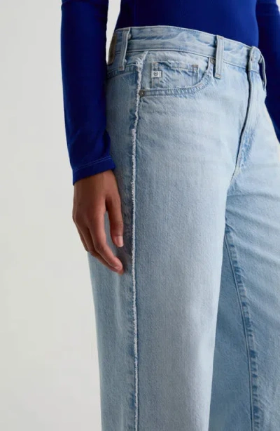 Ag Saige Mid Rise Wide Leg Jeans In Blue