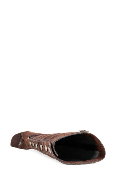 Azalea Wang Kazuki Denim Knee High Boots In Brown