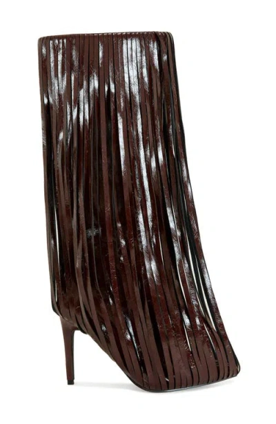 Azalea Wang Zantara Fringe Knee High Boot In Brown