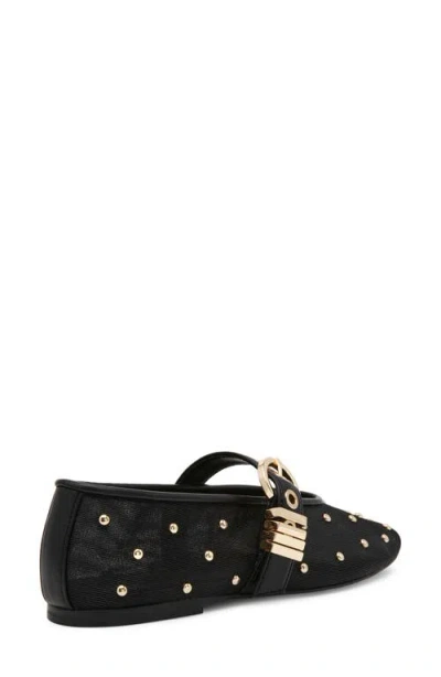 Steve Madden Lucia Mary Jane Flat In Black